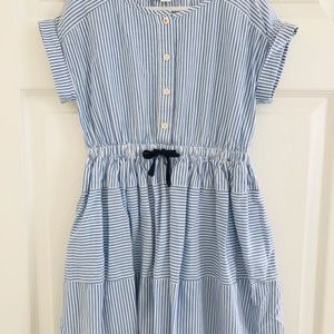 Crewcuts Crew Cuts Blue & White Striped Dress 7